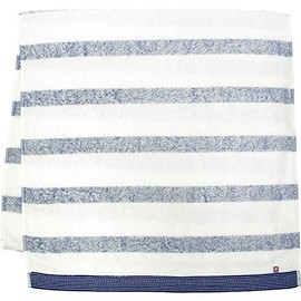 Hayashi BI207001 Bath Towel, Approx. 23.6 x 47.2 inches (60 x 120 cm), Imabari Towel, Famille Border, Blue, Made in Japan