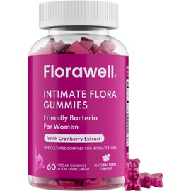 Vaginal Probiotic Gummies – Intimate Flora for Women, Supports Feminine Health – Women's Probiotics for Intimate Balance & Daily Care – Delicious Natural Berry Flavour – 60 Vegan Gummies