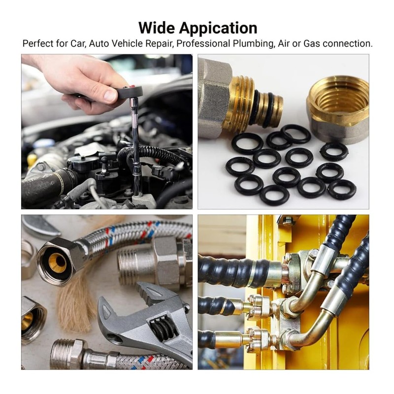 BlissMart 50pc O-ring Assortment Set Pack Rubber Seals Set DIY
