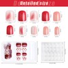 Kalolary 192 Pieces Fake Nails Artificial Stiletto Fingernails Full Cover