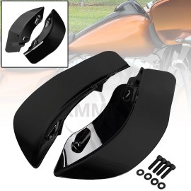 Unbranded Black ABS Wide Side Wing Wind Air Deflector Fit For Harley Road Glide 2015-2023