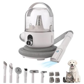 KIMORE Pet Grooming Kit & Vacuum Suction 99% Pet Hair, 5 In-1 Pet Grooming Kit With 2L Large Capacity Dust Cup, Low Noise Dog Hair Remover for Shedding Grooming Dogs Cats
