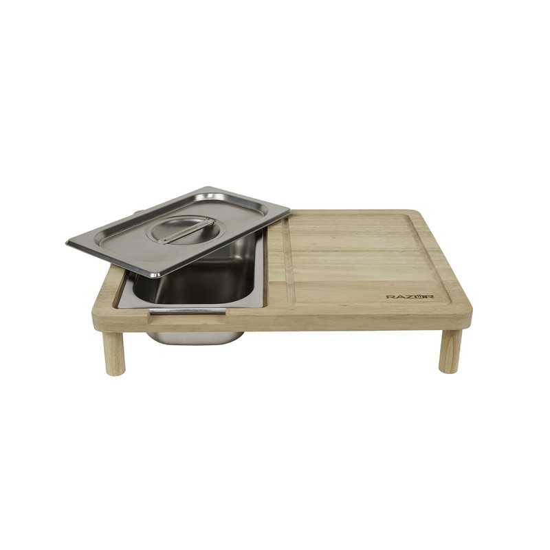 RAZOR Multipurpose Griddle Cutting Board with Covered Food Storage