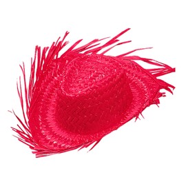 W WIDMANN MILANO Party Fashion - Gringo Straw Hat Fancy Dress Accessory Pink