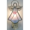 Stained Glass Angel Night Light - White