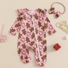 Newborn Baby Girl Christmas Outfit Long Sleeve Gingerbread Man/Santa Claus