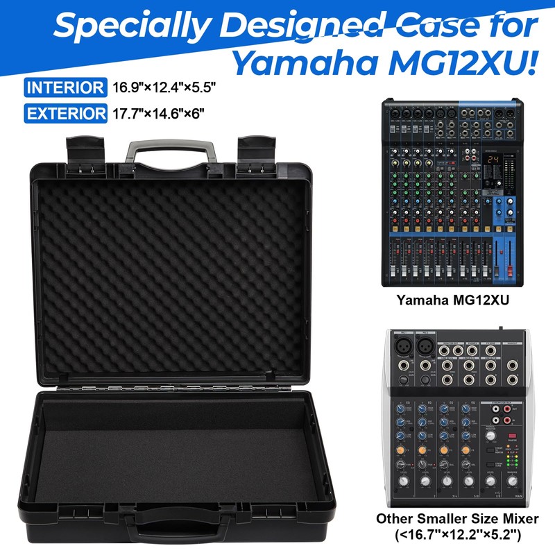 YDEPLVEO Mixer Case for Yamaha MG12XU 12-Input Stereo Mixer |