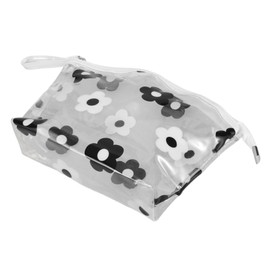 TOVINANNA Clear Toiletry Bag Travel Cosmetic Pouch with Stylish Floral Pattern Capacity for Essentials for Women Easy Access for Airport Travel Use