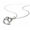 Crystal Quartz Necklace Sterling Silver Trilliant Clear Gemstone Faceted Briolette