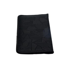 Calabria S180 Slim Soft Slip-In Eyeglass Case Black Geometric Pattern Burlap Fel