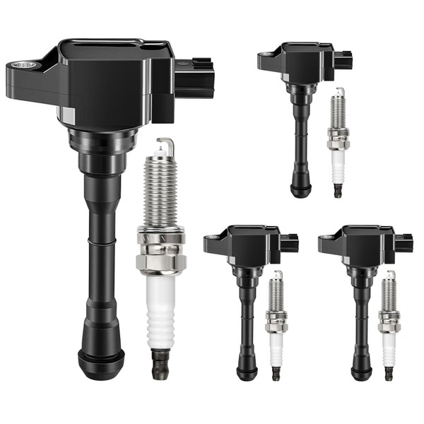 UF659 Ignition Coil and 91215 Spark Plugs Compatible with Nissan