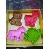 HIC ANIMAL CRACKER COOKIE CUTTER SET LLAMA BEAR UNICORN DINOSAUR