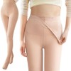 Eukkis Sheer Barefoot Fake Tights, Replacement Stockings-Style Tights, Double Layer