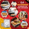 G4GADGET 15 Pack Aluminium Foil Trays (32x22x3 cm) - Disposable