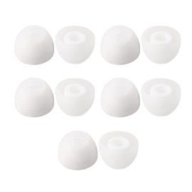 5 Pairs KBEAR 07 Ear Tips, KINBOOFI Silicone Eartips Earbuds for KZ ZST ZS10 PRO AS10 ZSN ZSN ZSN PRO X ZSN PRO ZAR ZS10 PRO X Wired Headphone (45283WHITE,M/M/M)