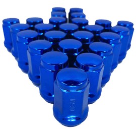 Coyote Set of 20 1/2" Lug Nuts Blue Acorn Bulge Wheel Nut Closed End Lugnuts 1/2x20