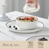MALACASA Plates and Bowls Sets, 12 Pieces Modern Porcelain Dinnerware