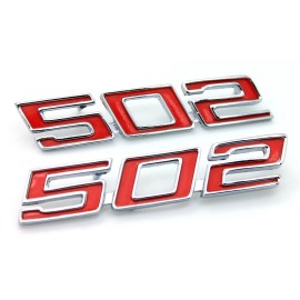 BBRP NEW 502 Front Fender Emblem Set Red Trim / For 1970-1972 CHEVY A & B BODY