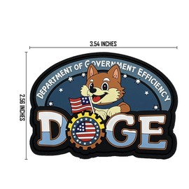 Tavashome Bundle 2pcs Funny Humor Doge Meme Hook Loop Patches, 3D PVC Rubber Made, 3.54" x 2.56" Sized, Perfect Morale Badge Patch fit for Cap Hat Vest Backpack Bag Tactical Gear