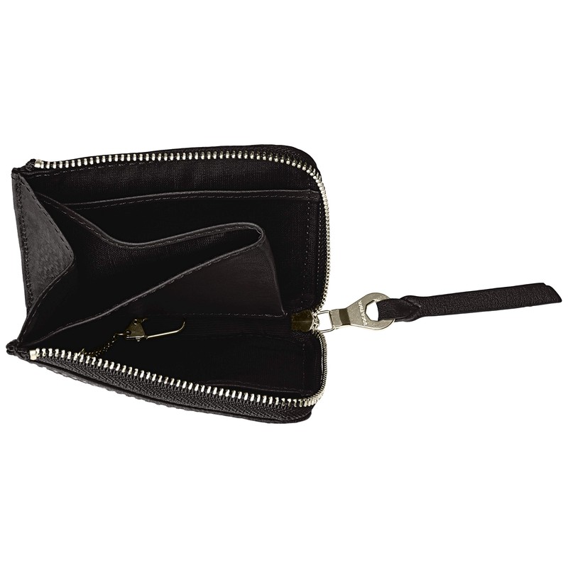 Soratina Italian Leather Compact Wallet Smart Wallet, Black