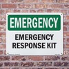 Response Kit OSHA Emergency Rigid Plastic Sign 10 Inch x