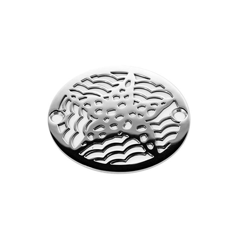 3.25" Round Shower Drain - Starfish - Made of Stainless