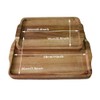 Linwnil Wooden Plate Server Trays,2-Sizes 11"x6.3" & 12.6"x8.7" Acacia Wood