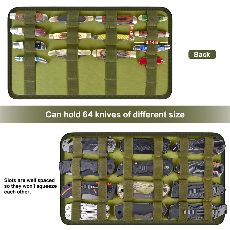 casmilee Large Knife Display Case - 88 Slot Folding Knife