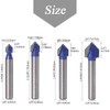 Mesee 4 Pieces 90 Degree V Groove Router Bit Set,