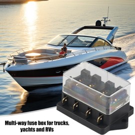Automotive Replacement Fuse Boxes | Circuit Block for Truck - Protective Overload Short-Circuit Prevention Multi-Way Fuse Box for Truck RV Vehicle Marine