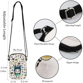 KUIYAI Anime-inspirierte Kuriertasche, Animationsfilm-Thema, Reißverschluss, Crossbody-Tasche für Fans (Giftbag)