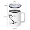 Ambesonne Tornado 10 Oz Steel Mug, Hurricane in Sketch Style