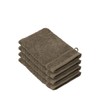 Set of 4 Brown Cotton Wash Cloths 540gsm Stephanie Falcon