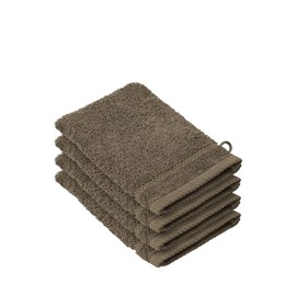Set of 4 Brown Cotton Wash Cloths 540gsm Stephanie Falcon