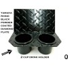 Yamaha Rhino Center Dash 2 Cup Holder Black Powder Coated