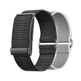 Nilox ONAIR, Screenless Smart Band Fitness, Monitoraggio 24/7 Salute e Attività, Design Minimal, Batteria a Lunga Durata, con Coaching intelligente, Dispositivo Nero, Cinturini Nero e Grigio