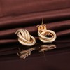 ANGLEQUEEN Chunky Gold Earrings for Women Trendy Gold Knot Hollow
