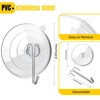 Hangerspace Suction Cup Hooks, Upgrade 2.5 Inches Clear PVC Suction