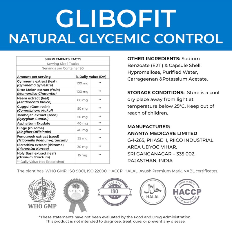 Glibofit Plant-Based Metabolism Support Supplement – Supply for Healthy Carbohydrate