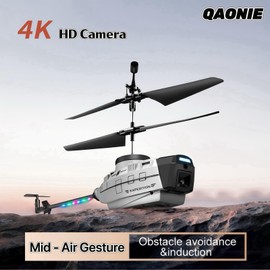 QAONIE Drone with 720p Camera, 3 Speed Mode Drone, 2 Batteries, Active Obstacle Avoidance, One Key Take Off/Landing.