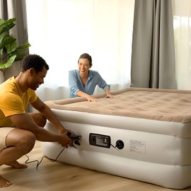 Retoo Electric Air Pump for Air Mattress, Pump with 3 Air Nozzles, Portable, 2 in 1 Inflate and Deflate, Electric Pump for Mattress, Sofa, Pool, Boat, Air Beds, Swimming Ring, Ideal for Camping