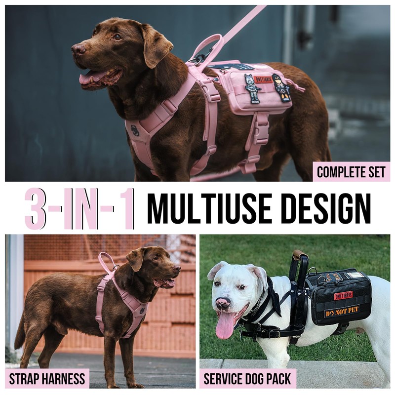 OneTigris Service Dog Vest Harness, Service Dog Cape Guardian Dog