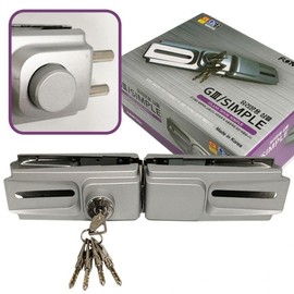 Simple Reinforced Glass Door Lock for Double Doors Locking Mechanism