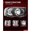 Torchbeam Headlights Assembly Compatible with 2002 2003 2004 2005 Ram1500