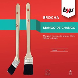 Brocha byp Mano de chango 2" con mango de madera