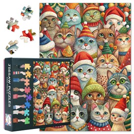 Puzzles for Adults 1000 Pieces Cute Nesting Dolls Cats Set 1000 Piece Jigsaw Puzzles - 20" x 28" Cats Themed Puzzle Fun and Colorful Artwork Hard Difficult Challenging Puzzle for Adults