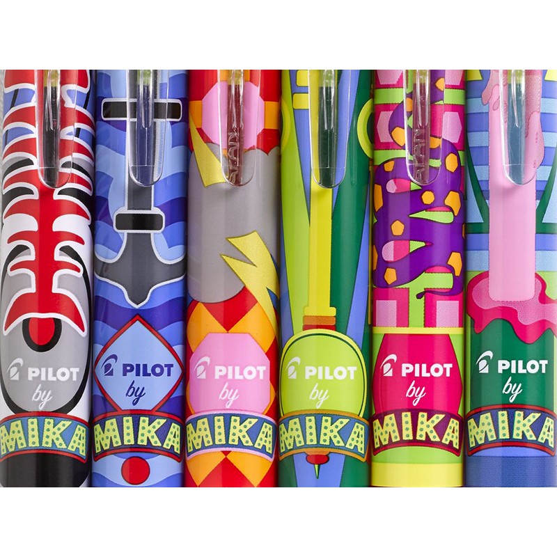 Pilot FriXion CLICKER 07 MIKA design Erasable Retractable Pen Red
