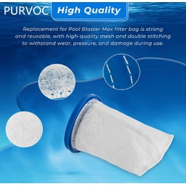 YFUG GO Multilayer Filter Bag, Compatible with Pool Blaster Max, Catfish Ultra, iVac 250, iVAC C2, Volt FX-4 and Jacuzzi JPV200 Handheld Pool Vacuums, P30X022XF / PBW022XF (2 Pack)