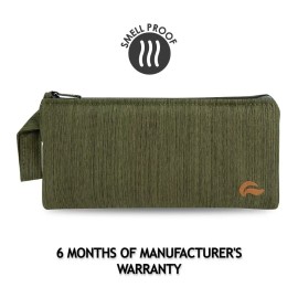 Skunk Zip Pouch Smell Proof Storage Stash Bag Safe Pipe Case  9. 75″ GREEN