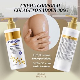 Loción Corporal Hidratante Con Colágeno 300 ml + 1 Par de Mascarilla Para Ojeras de Oro Gold 24k, Fórmula Ligera y Nutritiva, Crema Corporal Todo Tipo De Piel, Hidratante Todo Tipo De Piel Tónico Refirma Cutis Repara Manchas Arrugas